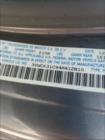 3VWCK31C94M412810 - 2004 VOLKSWAGEN NEW BEETLE 灰色 照片 10