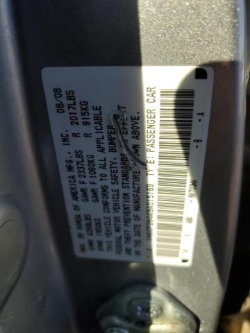 1HGCP26449A015169 - 2009 HONDA ACCORD LXP SILVER photo 10