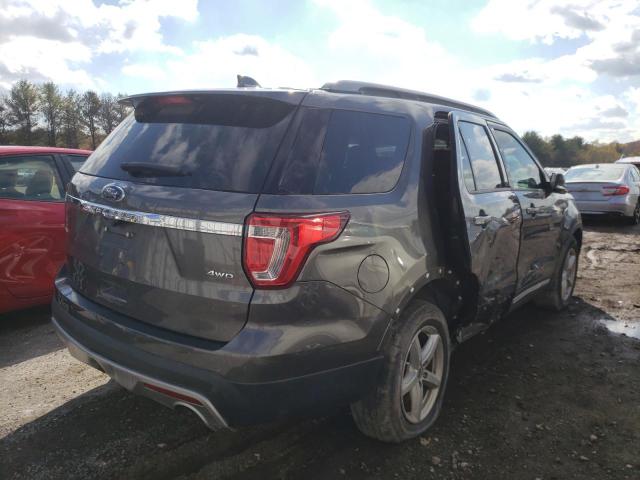 1FM5K8D80GGC99405 - 2016 FORD EXPLORER X GRAY photo 4