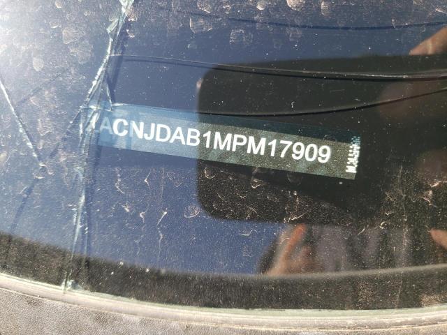 ZACNJDAB1MPM17909 - 2021 JEEP RENEGADE S WHITE photo 10