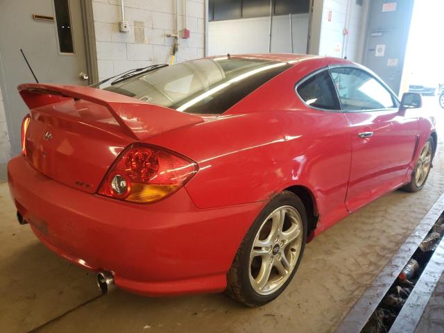 KMHHN65F74U137290 - 2004 HYUNDAI TIBURON GT RED photo 4