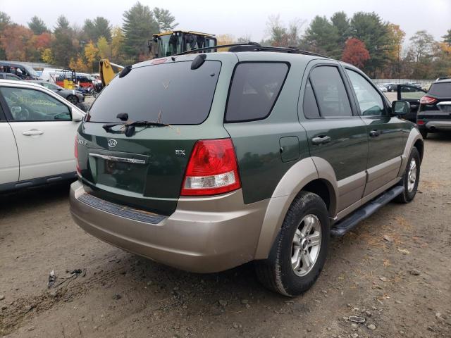 KNDJC733655349331 - 2005 KIA SORENTO EX GREEN photo 4