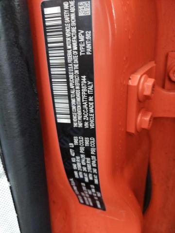 ZACCJAAT7FPB87944 - 2015 JEEP RENEGADE S ORANGE photo 10