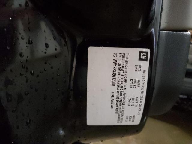 2G1WW12EX39177360 - 2003 CHEVROLET MONTE CARL 黑色 照片 10