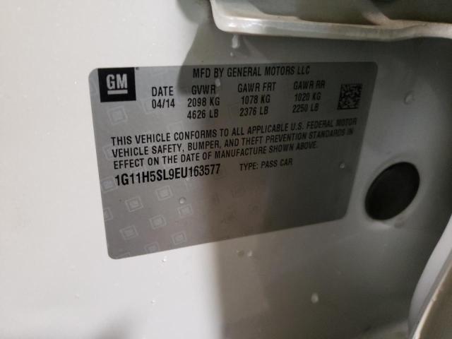1G11H5SL9EU163577 - 2014 CHEVROLET MALIBU LTZ თეთრი ფოტო 10
