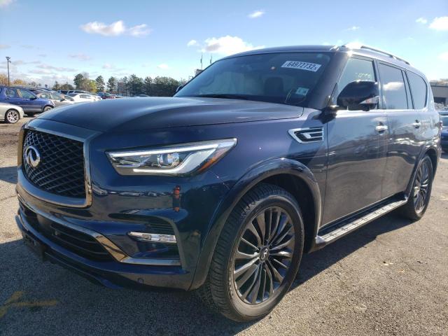 JN8AZ2AE2M9271356 - 2021 INFINITI QX80 LUXE BLUE photo 2