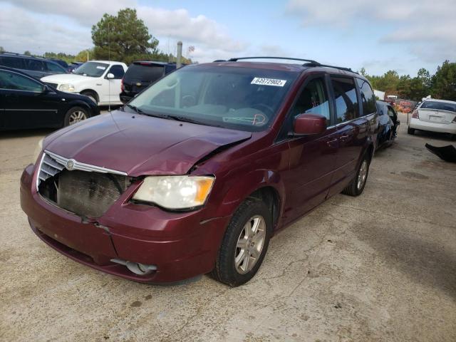 2A8HR54P38R650738 - 2008 CHRYSLER TOWN & COU MAROON photo 2