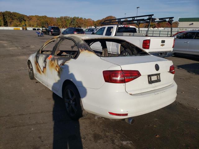 3VW1K7AJ4FM254635 - 2015 VOLKSWAGEN JETTA BASE WHITE photo 3