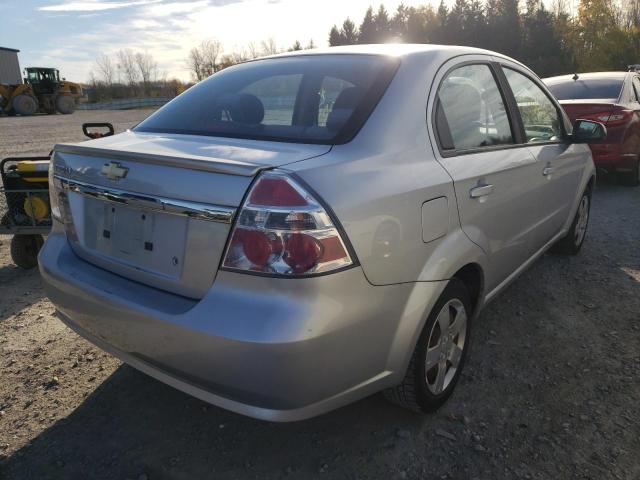 KL1TD5DE0BB125096 - 2011 CHEVROLET AVEO LS 银色 照片 4
