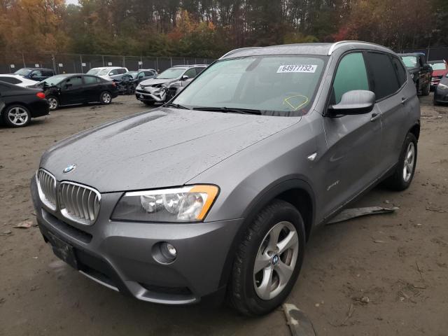 5UXWX5C57BL703332 - 2011 BMW X3 XDRIVE2 GRAY photo 2