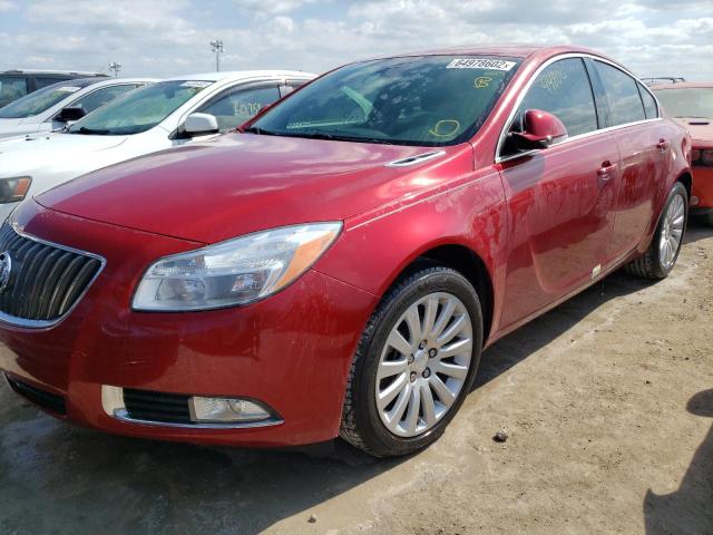 2G4GR5EK8C9186789 - 2012 BUICK REGAL RED photo 2