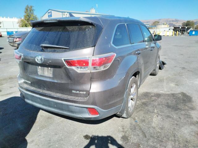 5TDJKRFH4ES059251 - 2014 TOYOTA HIGHLANDER GRAY photo 4