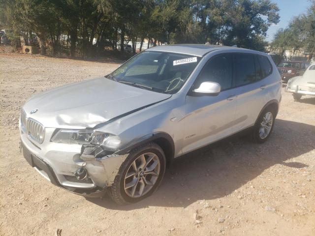 5UXWX9C53D0A31428 - 2013 BMW X3 XDRIVE2 SILVER photo 2