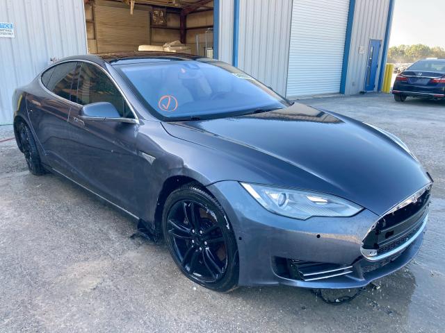 5YJSA1S18EFP65094 - 2014 TESLA MODEL S Մոխրագույն լուսանկար 1