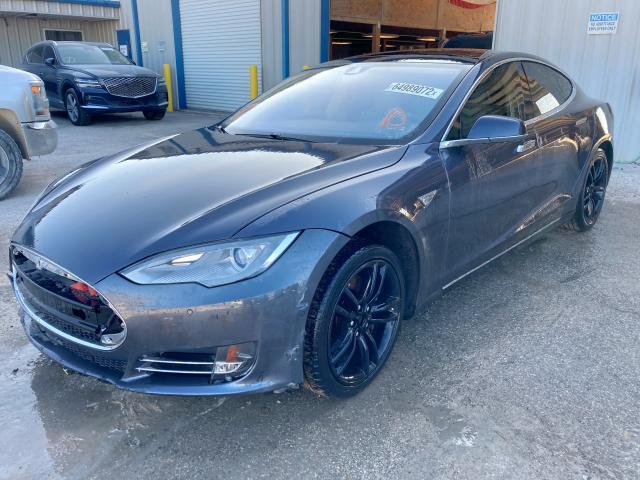 5YJSA1S18EFP65094 - 2014 TESLA MODEL S Մոխրագույն լուսանկար 2