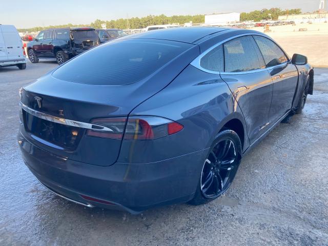 5YJSA1S18EFP65094 - 2014 TESLA MODEL S Մոխրագույն լուսանկար 4
