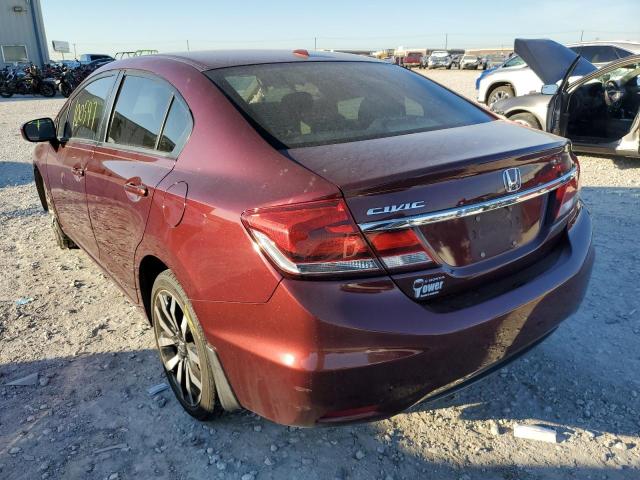 2HGFB2F92FH513603 - 2015 HONDA CIVIC EXL Bordo foto 3