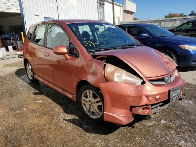 JHMGD38667S061282 - 2007 HONDA FIT S ORANGE photo 1