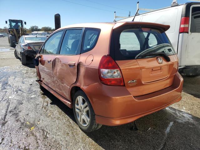 JHMGD38667S061282 - 2007 HONDA FIT S ORANGE photo 3