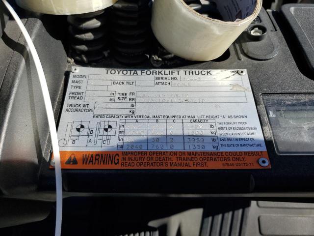 52645 - 2014 TOYOTA FORKLIFT ORANGE photo 10