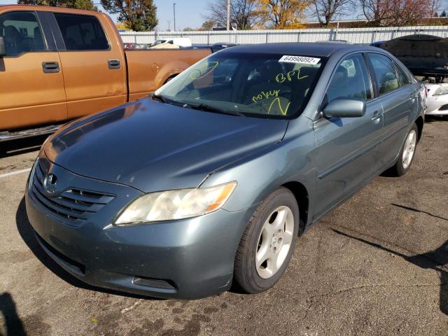 4T1BE46K37U660350 - 2007 TOYOTA CAMRY CE TEAL photo 2