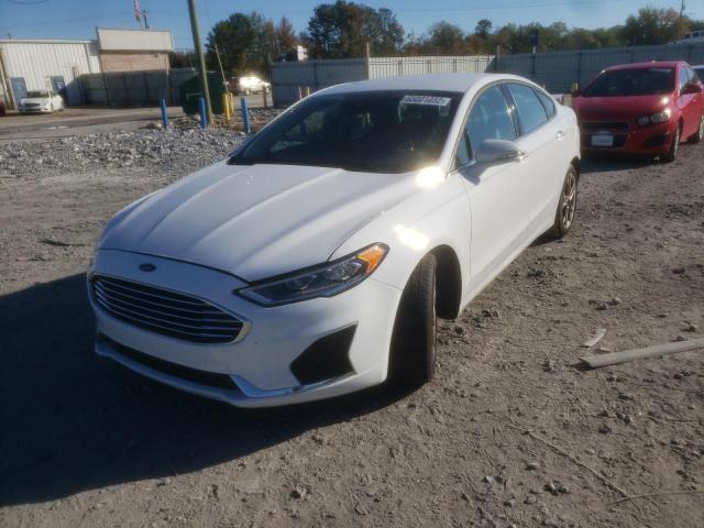 3FA6P0CD6LR206468 - 2020 FORD FUSION SEL WHITE photo 2