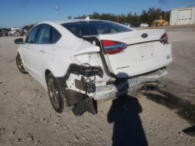 3FA6P0CD6LR206468 - 2020 FORD FUSION SEL WHITE photo 3