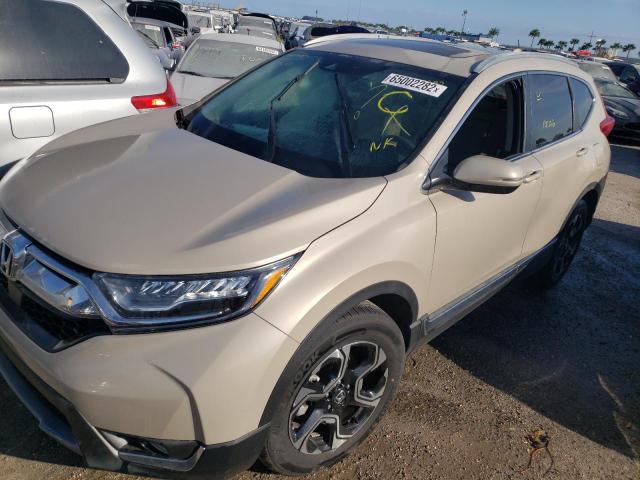 5J6RW2H95JL022414 - 2018 HONDA CR-V TOURI TAN photo 2