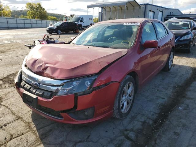 3FAHP0HG6CR430464 - 2012 FORD FUSION SE RED photo 2