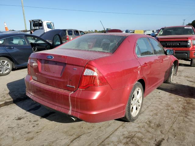 3FAHP0HG6CR430464 - 2012 FORD FUSION SE RED photo 4
