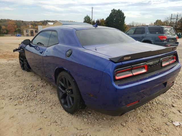 2C3CDZAGXLH198382 - 2020 DODGE CHALLENGER BLUE photo 3