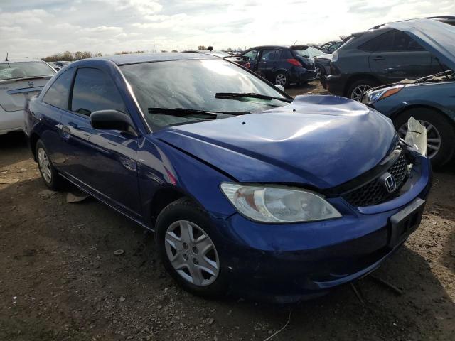 1HGEM22144L078377 - 2004 HONDA CIVIC DX V BLUE photo 1