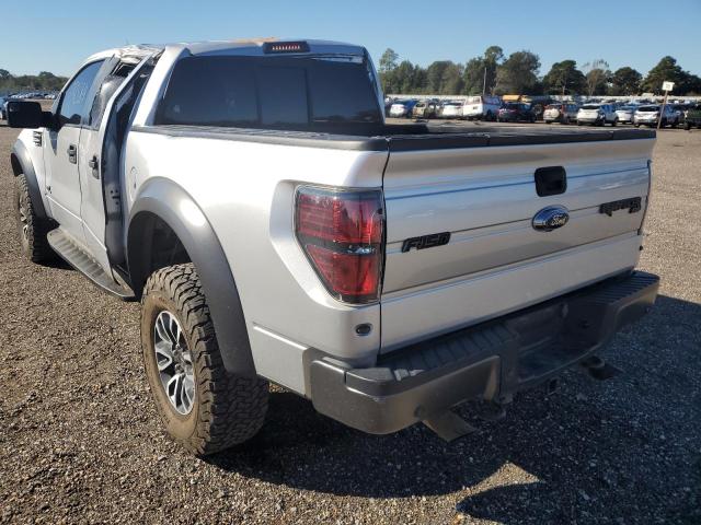 1FTFW1R69DFA11619 - 2013 FORD F150 SVT R SILVER photo 3