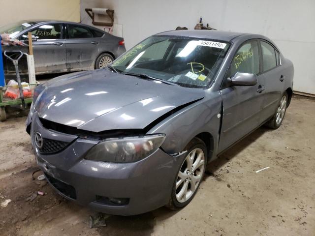 JM1BK32G281132620 - 2008 MAZDA 3 I GRAY photo 2