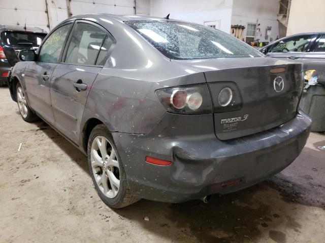 JM1BK32G281132620 - 2008 MAZDA 3 I GRAY photo 3