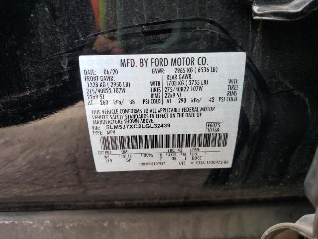 5LM5J7XC2LGL32439 - 2020 LINCOLN AVIATOR RE 黑色 照片 10