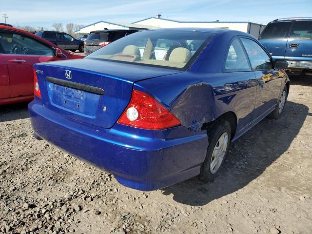 1HGEM22144L028756 - 2004 HONDA CIVIC DX V BLUE photo 4