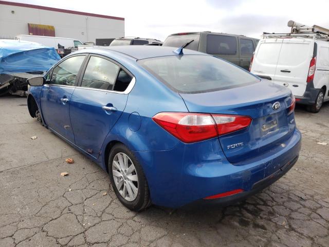 KNAFX4A87E5090093 - 2014 KIA FORTE EX BLUE photo 3