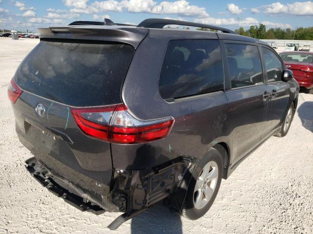 5TDKZ3DC6LS055025 - 2020 TOYOTA SIENNA LE SILVER photo 4