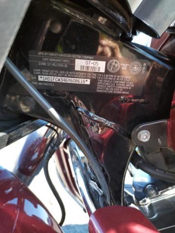 1HD1FCW346Y608618 - 2006 HARLEY-DAVIDSON FLHTCUI 红色 照片 10