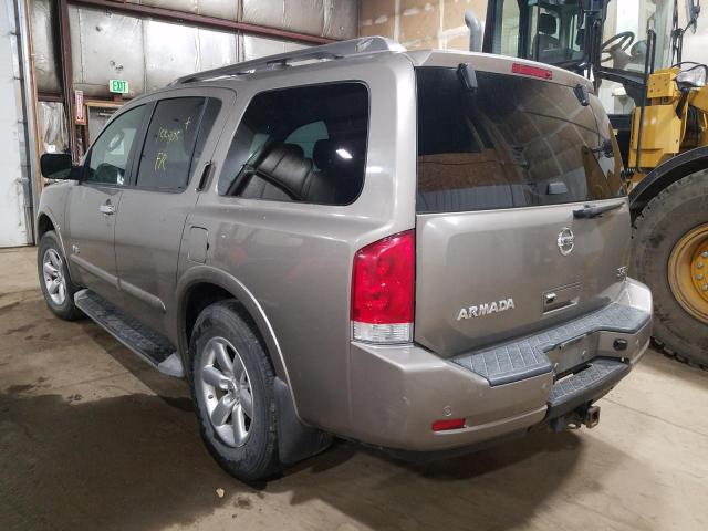 5N1AA08C08N624908 - 2008 NISSAN ARMADA SE SILVER photo 3