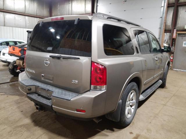 5N1AA08C08N624908 - 2008 NISSAN ARMADA SE SILVER photo 4