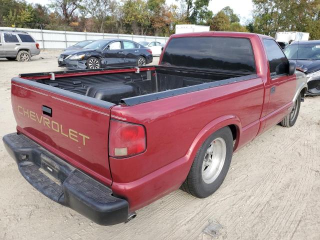 1GCCS14W118249504 - 2001 CHEVROLET S TRUCK S1 BURGUNDY photo 4