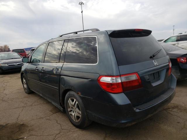 5FNRL38765B038830 - 2005 HONDA ODYSSEY EX BLUE photo 3