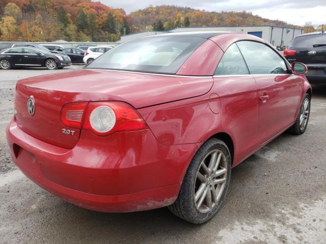 WVWFA71F58V017653 - 2008 VOLKSWAGEN EOS LUX Червоний фото 4