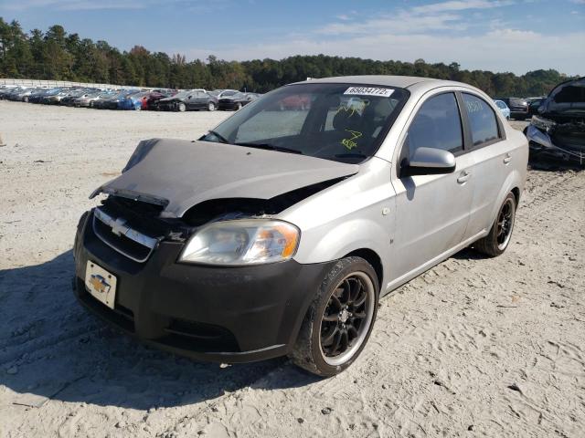 KL1TD56657B049615 - 2007 CHEVROLET AVEO BASE SILVER photo 2