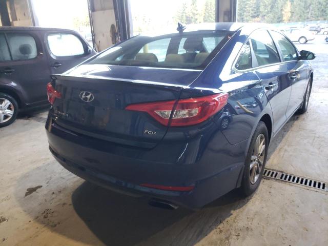 5NPE24AA5FH155413 - 2015 HYUNDAI SONATA ECO BLUE photo 4