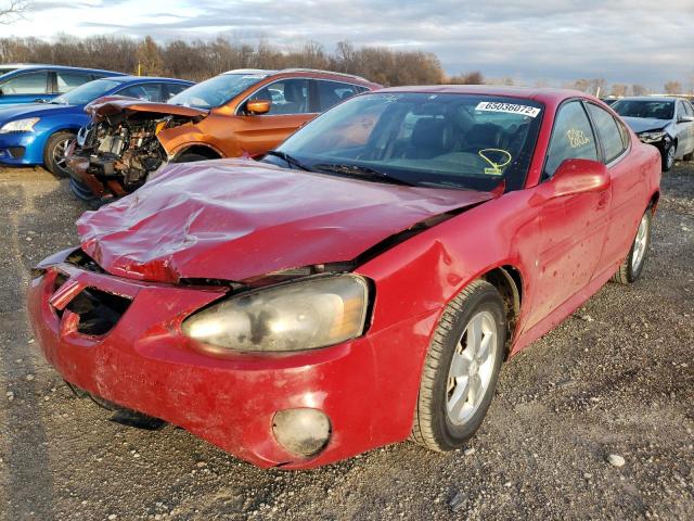 2G2WP552781119553 - 2008 PONTIAC GRAND PRIX წითელი ფოტო 2