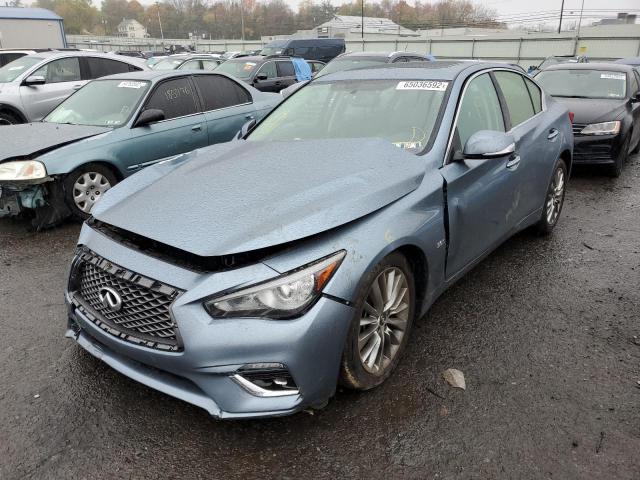 JN1EV7AR8KM551000 - 2019 INFINITI Q50 LUXE BLUE photo 2