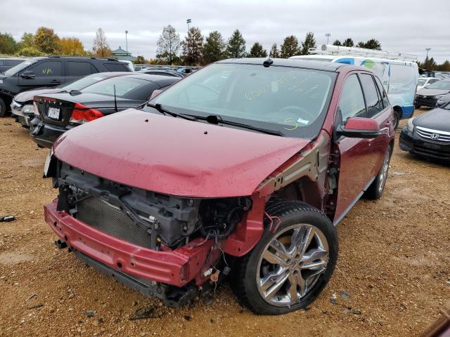 2FMDK3JC2DBA59038 - 2013 FORD EDGE SEL MAROON photo 2